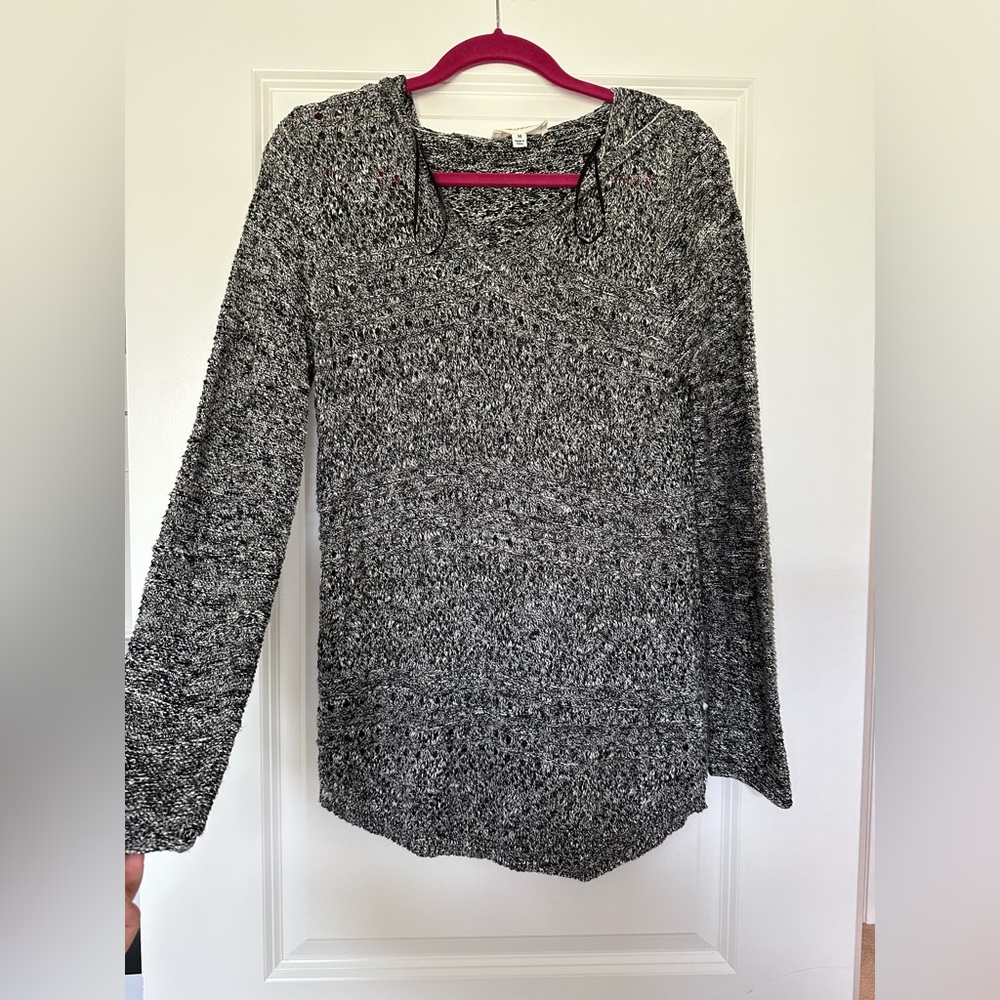 Black/Gray Hooded Sweater